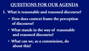 Questions for our agenda